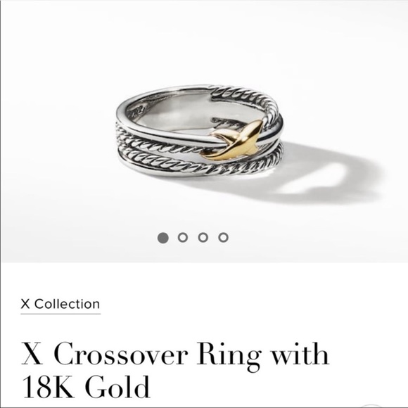 David Yurman 18k Gold X Crossover Ring - Picture 1 of 6